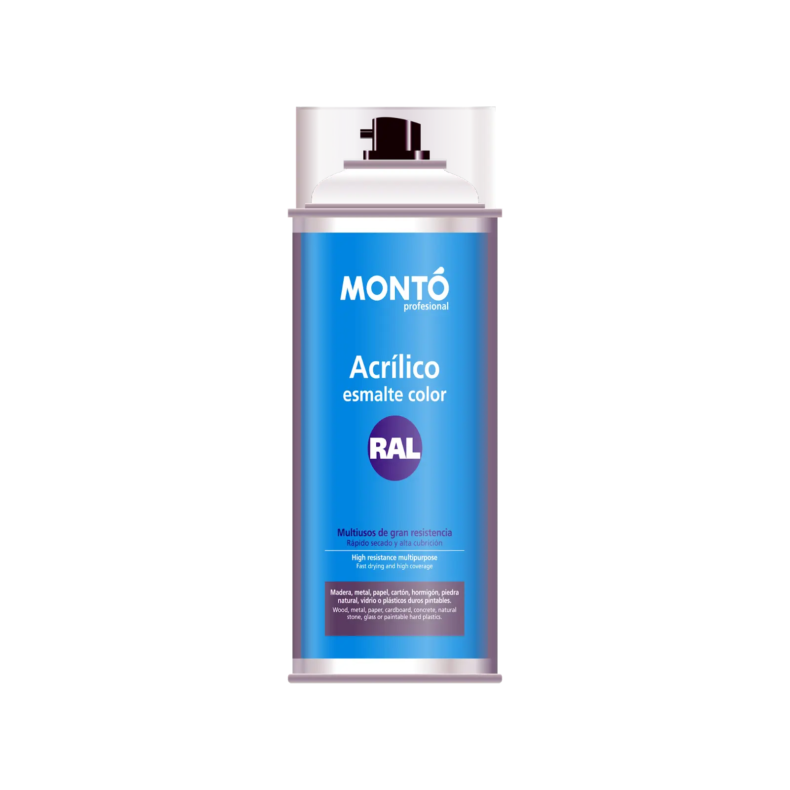 Monto Spray Acrilico Mate – Negro RAL 9005 – 400ML
