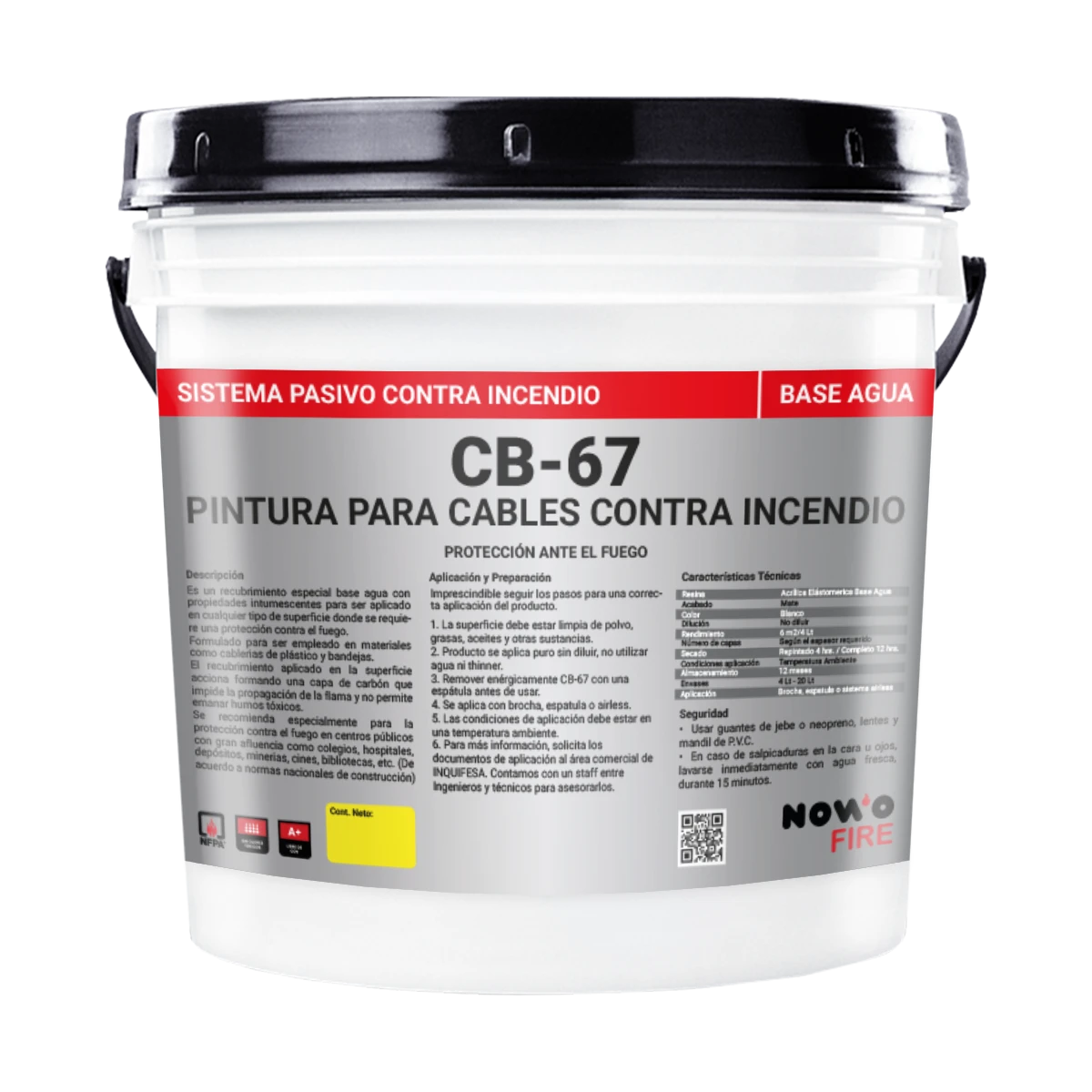 Pintura Para Cables Contra Incendio CB-67 – Nowo Fire – 4L